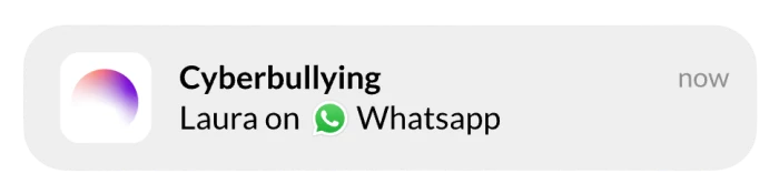 Cyberbullying WhatsApp alert